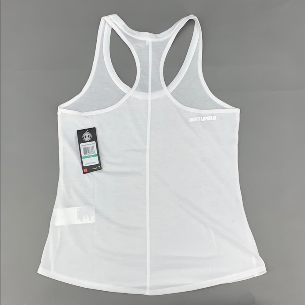 4/$25 NEW Under Armour White Run Tank, Reflective - Picture 3 of 6